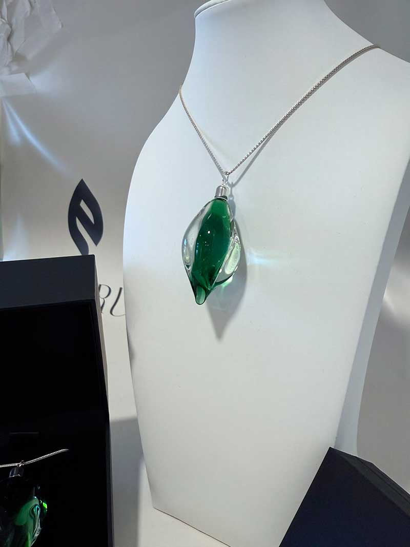 colgante cristal aguas verdes