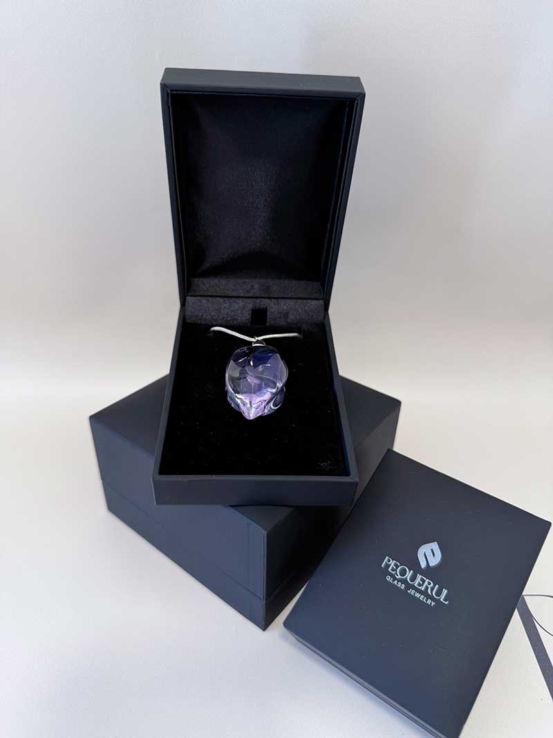 colgante cristal lagrimas purpura