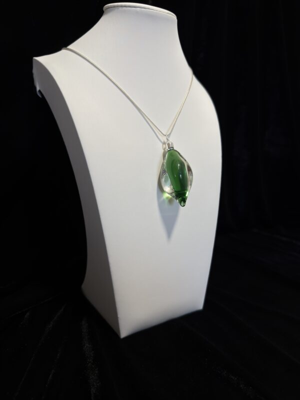colgante vidrio lagrima verde