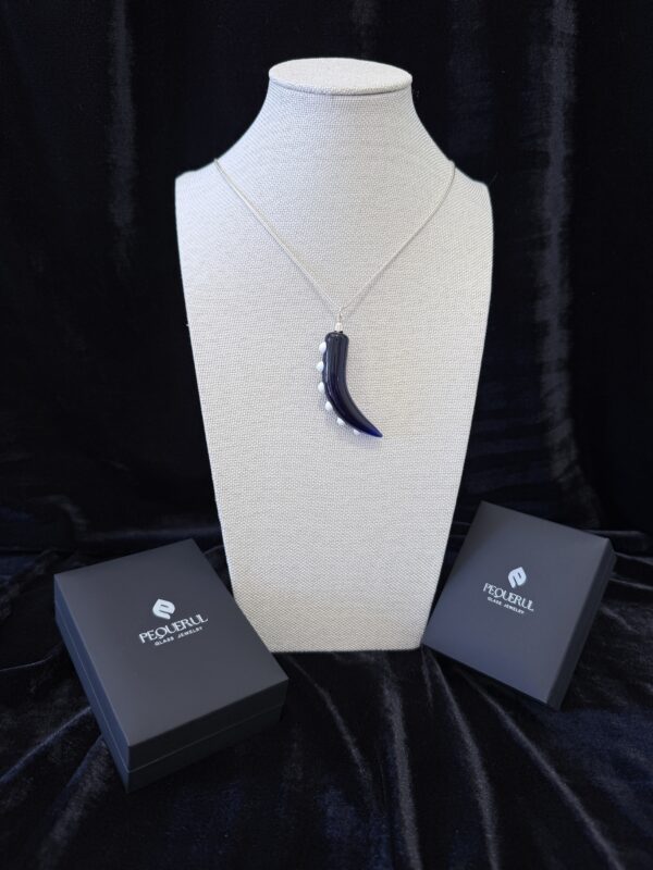 colgante cristal colmillo puntos