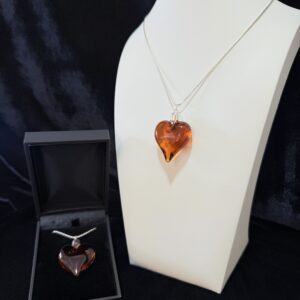 colgante cristal corazón amarillo gold