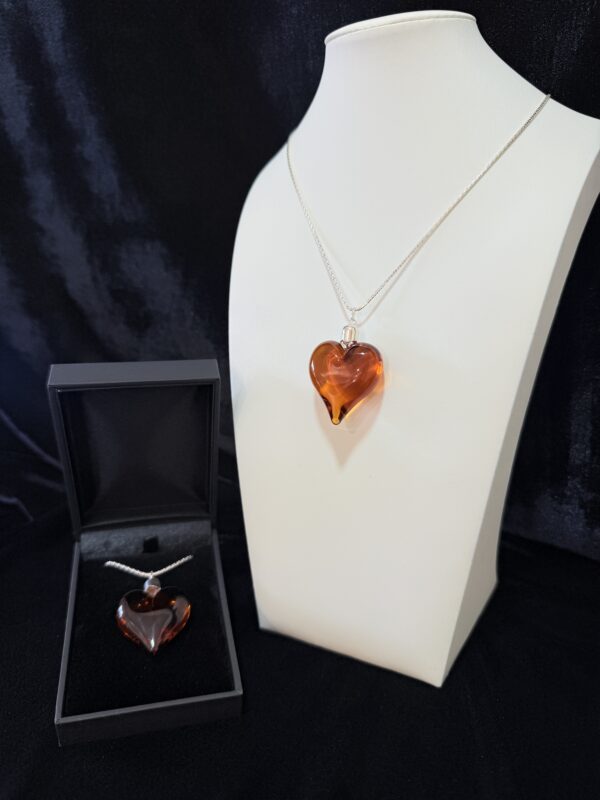 colgante cristal corazón amarillo gold