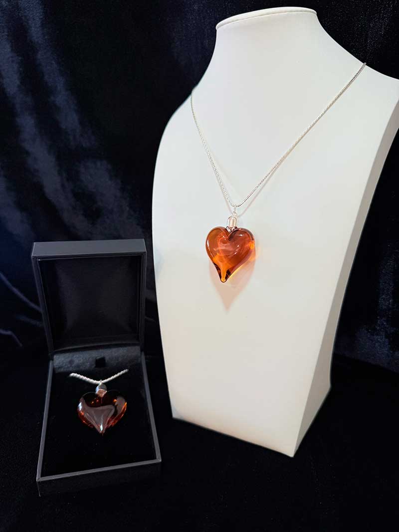 colgante cristal corazón amarillo gold