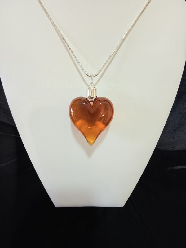 colgante cristal corazón amarillo gold