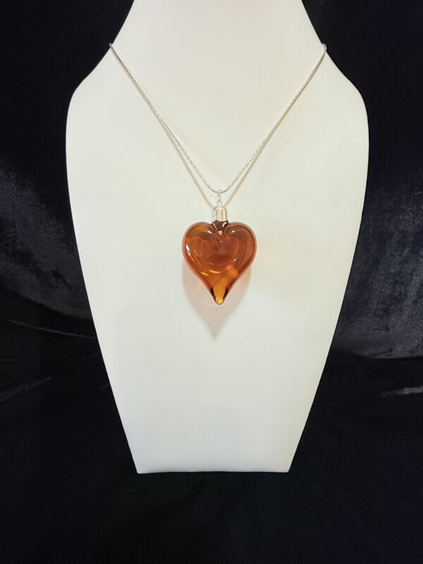 colgante cristal corazón amarillo gold