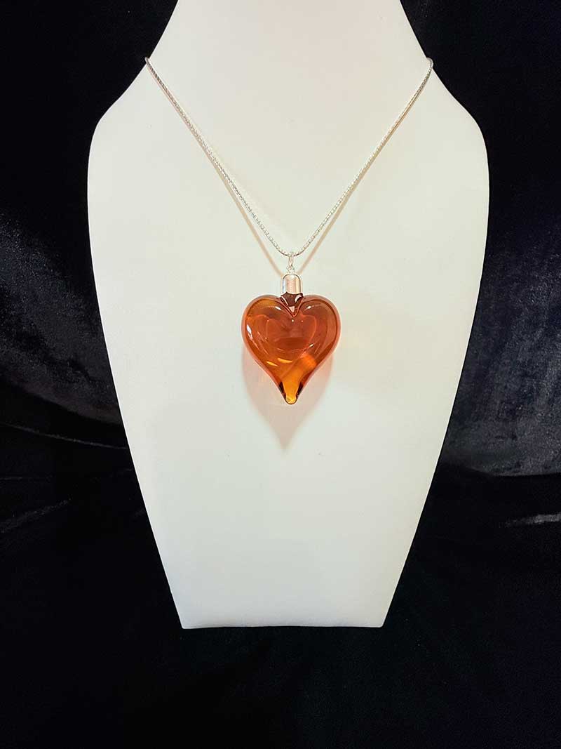 colgante cristal corazón amarillo gold