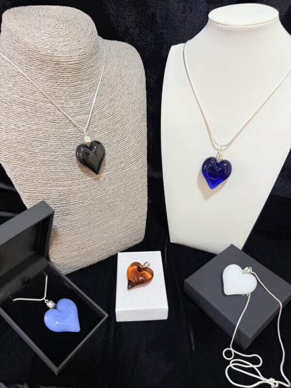 colgantes cristal corazones colección