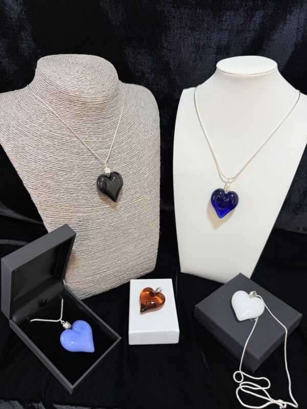 colgantes cristal corazones colección