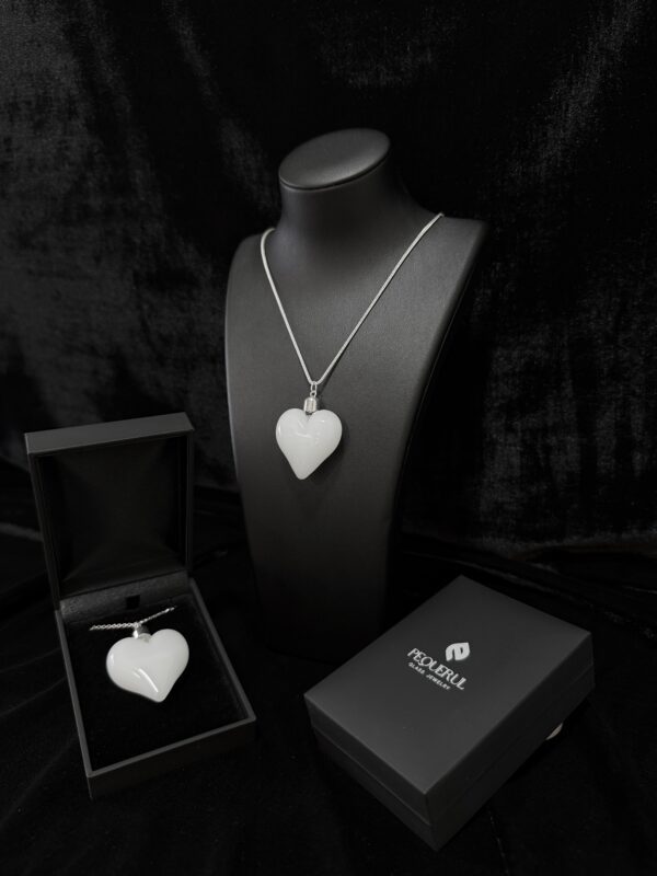 colgante cristal corazón blanco