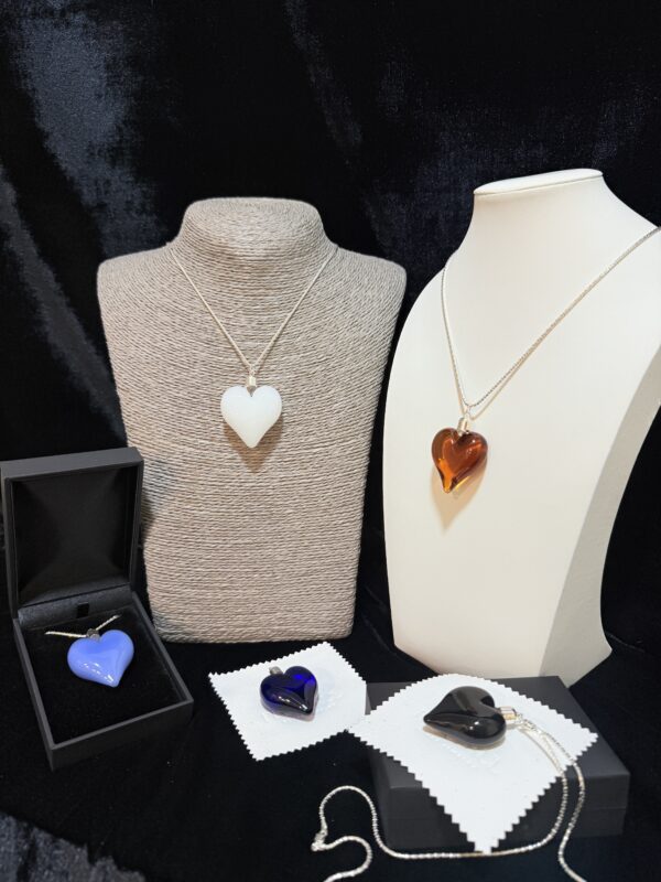 colgantes cristal corazones colección