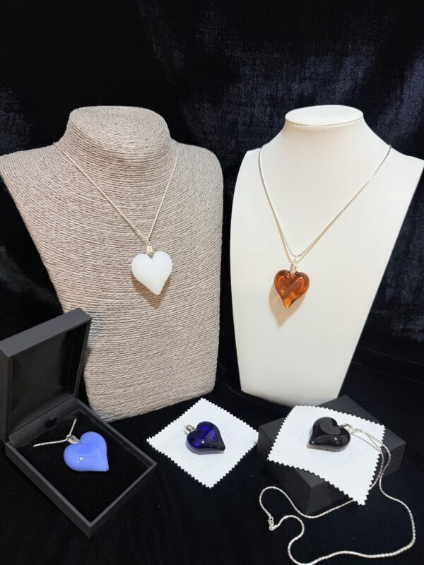 colgantes cristal corazones colección