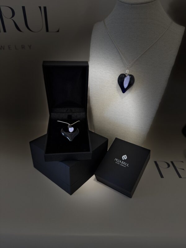 colgante cristal corazón nocturno