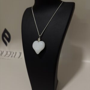 colgante cristal corazón blanco