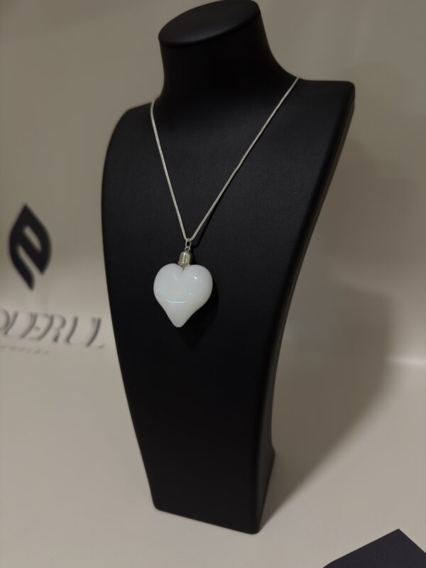 colgante cristal corazón blanco