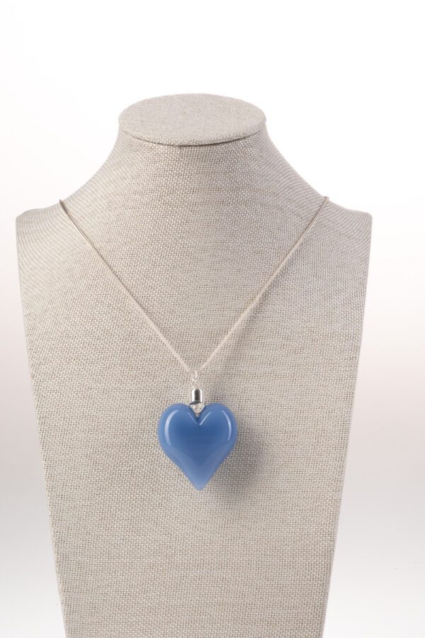 colgante cristal corazón azul jade