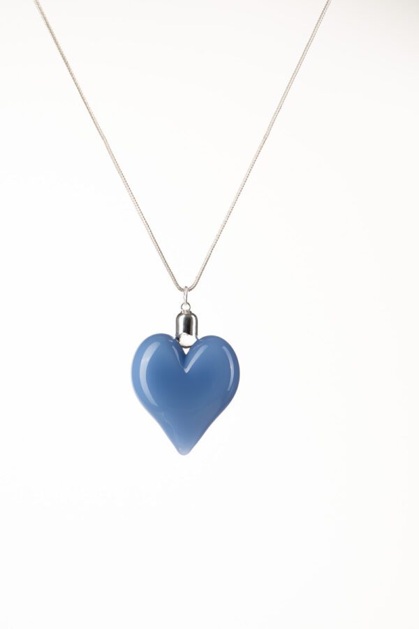 colgante cristal corazón azul jade