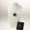 colgante corazón verde cristal