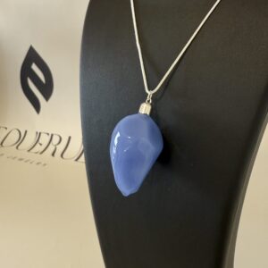 colgante vidrio volcano fuego celeste