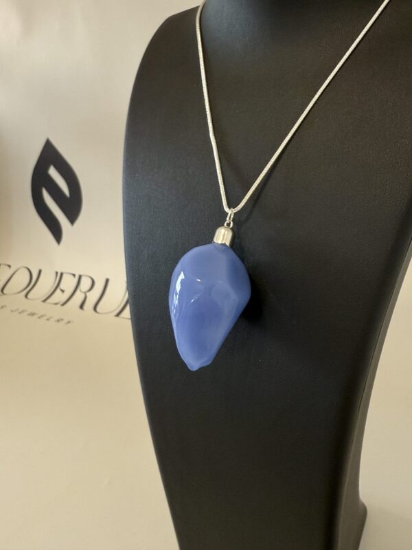 colgante vidrio volcano fuego celeste