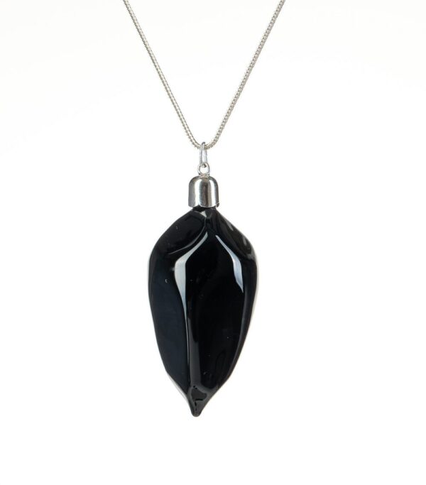colgante vidrio volcano negro