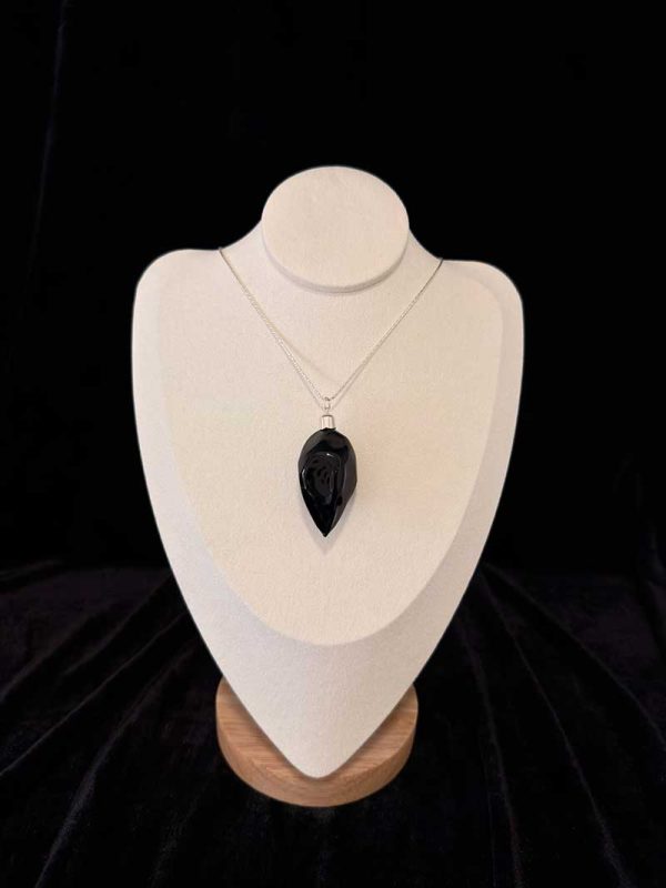 colgante vidrio volcano negro