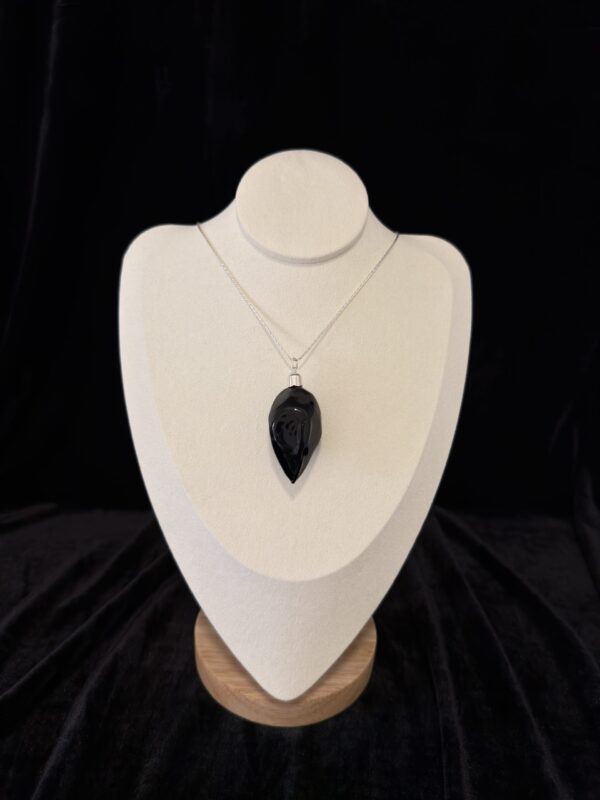 colgante vidrio volcano negro