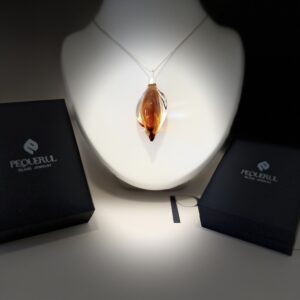 colgante vidrio lagrima amarillo gold