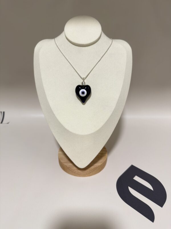 colgante cristal ojo turco corazón