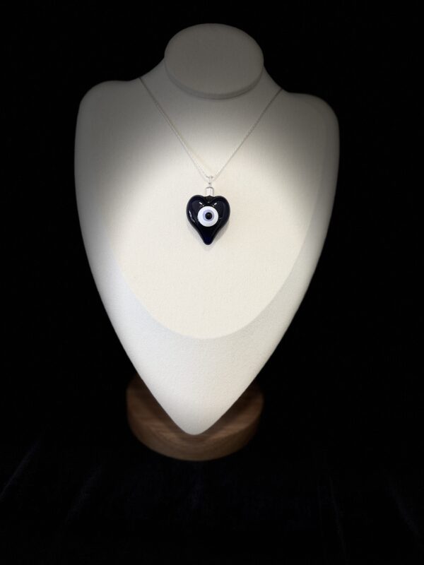 colgante cristal ojo turco corazón