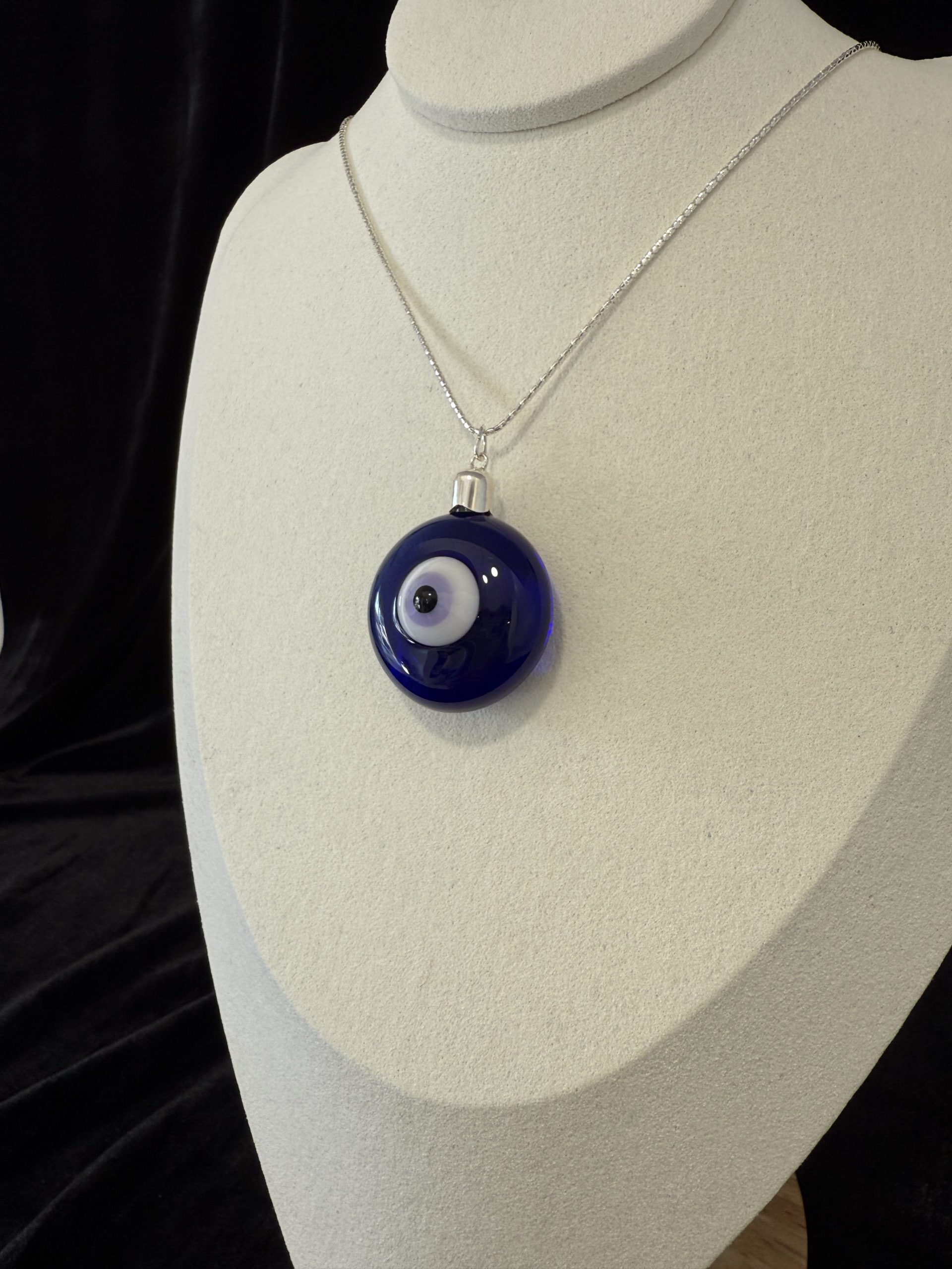 colgante vidrio ojo turco esfera