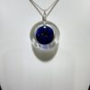 colgante cristal esfera azul