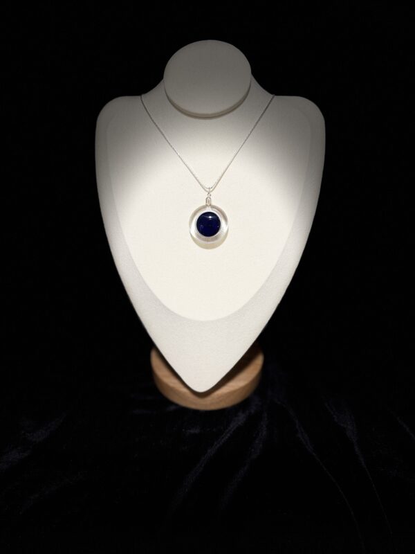 colgante vidrio esfera negra