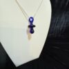 colgante vidrio chupete azul