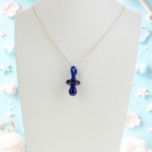 colgante cristal chupete azul