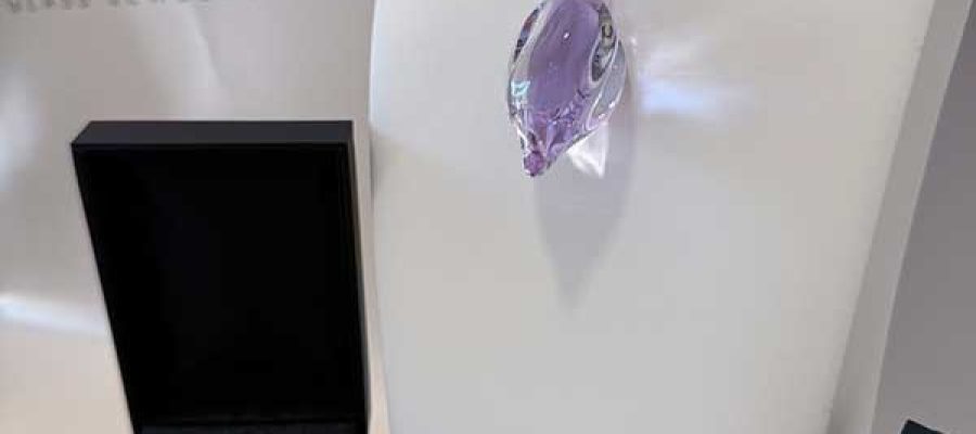 colgante cristal lagrima purpura